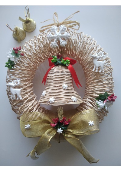 Bambu Noel Temalı Cember Çelenk