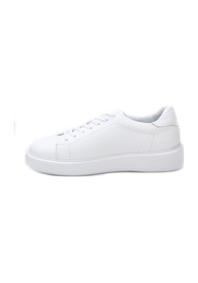 Papuçcity Babucci 110 Hakiki Deri Erkek Sneakers Spor Ayakkabı Beyaz
