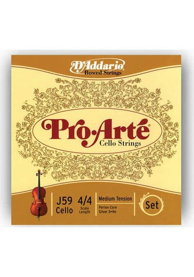 Daddarıo J59 4/4M Cello Tel Seti. Pro-Arte. Scale 4/4. Medıum Te