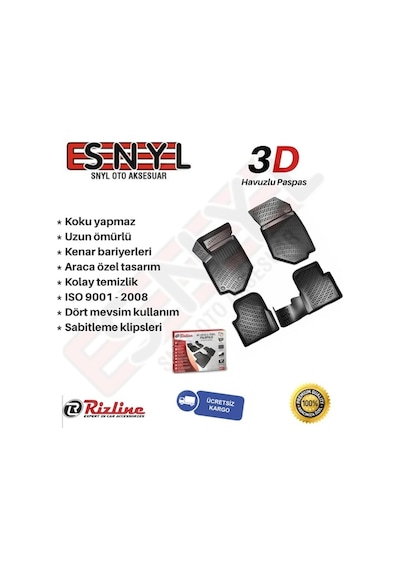 Rizline Byd Seal U Dm-i 2023+ 3d Havuzlu Paspas Ve 3d Bagaj Havuzu Alt