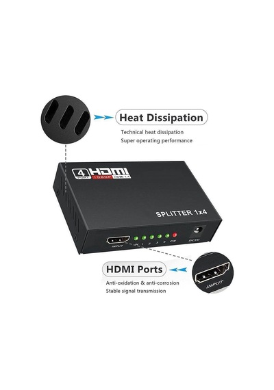 4410 4 Port Hdmi Splitterçoklu Ekran Çoklayıcı Switch