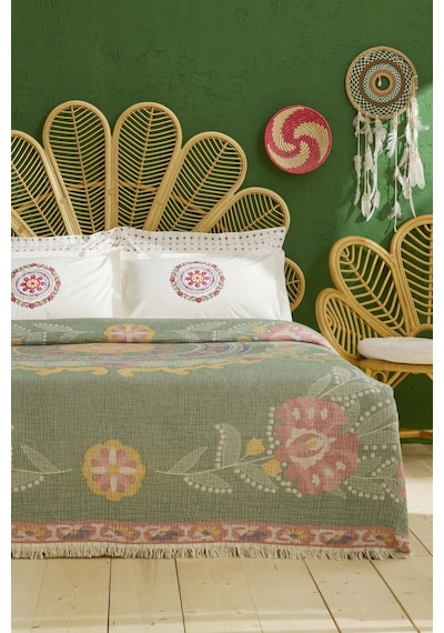 Karaca Home Luneor %100 Pamuk Nish Set Çift Kişilik Pike Takımı Multicolour Çok Renkli