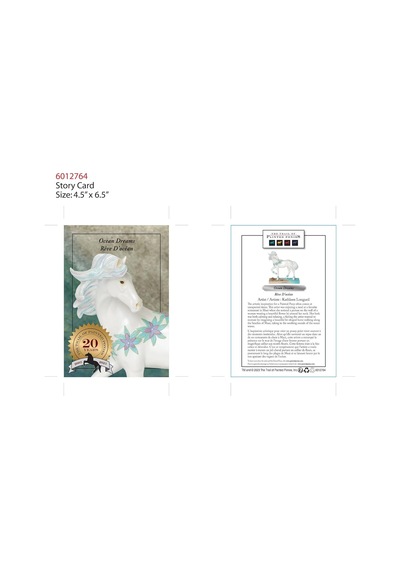 Enesco Boyalı Midilli İzi Okyanus Rüyası Heykelcik, 7,5 İnç, Çok Renkli Standart