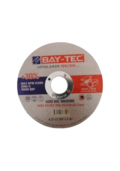 Inox Kesici Taş Disk 115x1.0x22.2mm 10 Adet