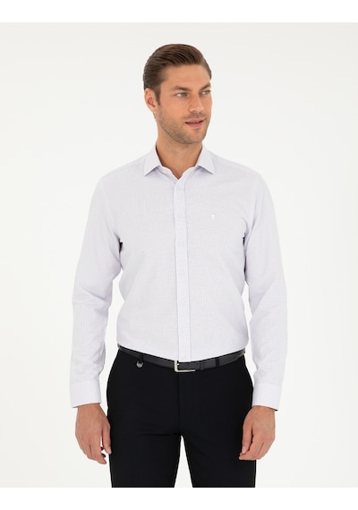 Pierre Cardin Erkek Mor Gömlek Desenli 50294168-vr038 Mor