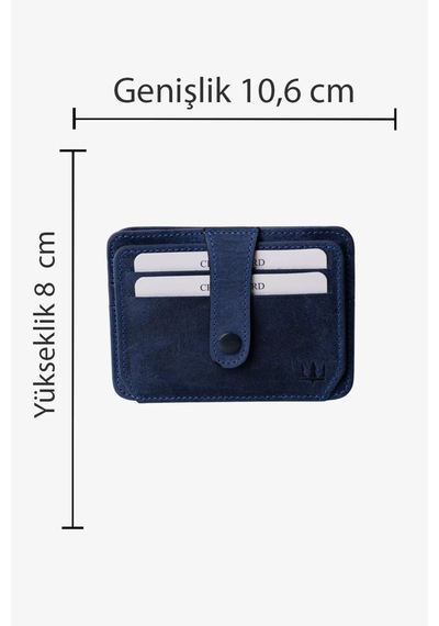 Getto Deri Vento Hakiki Deri Çıt Çıtlı Kişiye Özel İsim Baskılı Cüzdan Greyze Lacivert