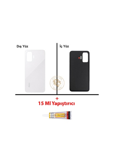 Yapıs Tırıcı Poco F7 Beyaz Yapıs Tırıcı Arka Pil Kapağı Batarya Kapağı + B-7000 Yapıştırıcı Çok Renkli