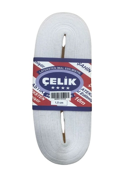 10 M 1.5 Cm Beyaz Paça Lastiği Belirtilmemibelirtilmemişş