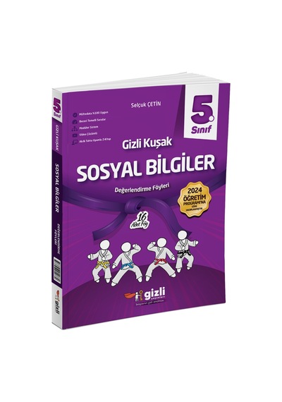 Gizli Yayınları 2025 5. Sınıf Sosyal Bilgiler Değerlendirme Föyleri Gizli Kuşak Serisi