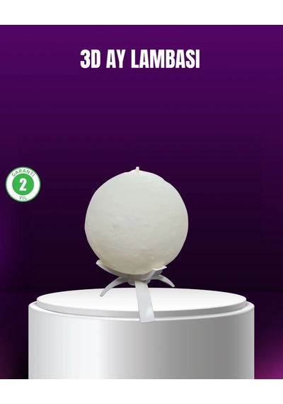 Şarjlı 3d Baskılı 16 Renk Ay Lambası Stand Beyaz 82799499