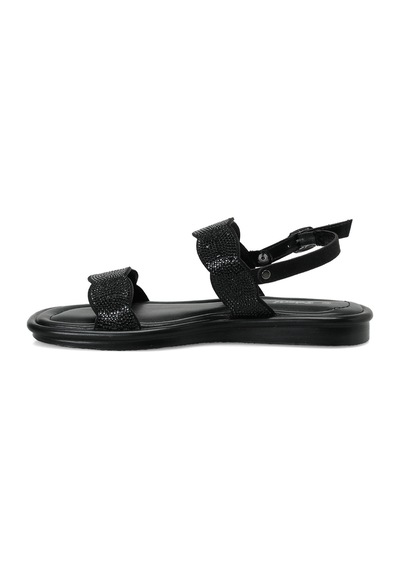 Polaris 327071.z Siyah Kadın Düz Sandalet 000000000102251480