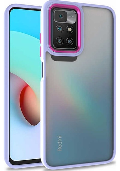 Xiaomi Redmi 10 Kılıf Kamera Nikelaj Kenar Renkli Kapak
