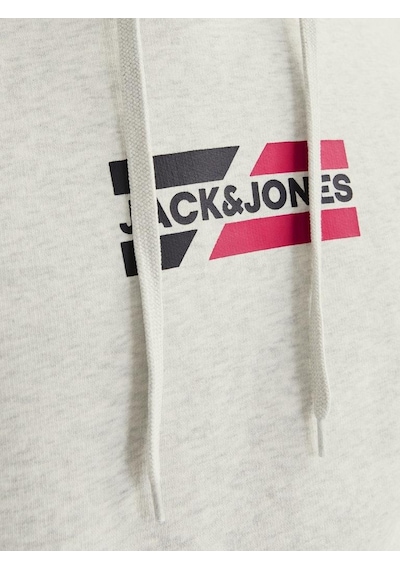 Jack & Jones Jjcorp Graphıc Sweat Hood Noos Beyaz