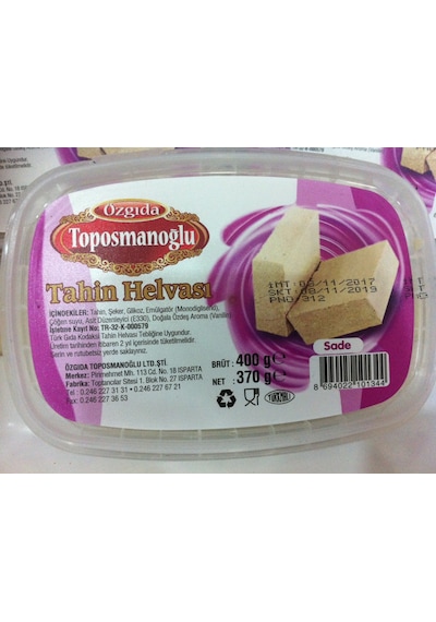 Özgıda Toposmanoğlu Sade Helva 400 G