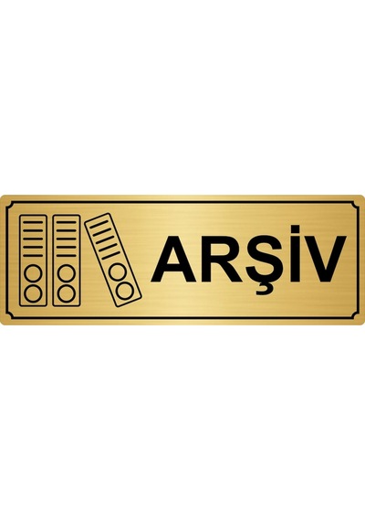 Arşiv Yönlendirme Levhası 7Cmx20Cm Altın Renk Metal (449199951)