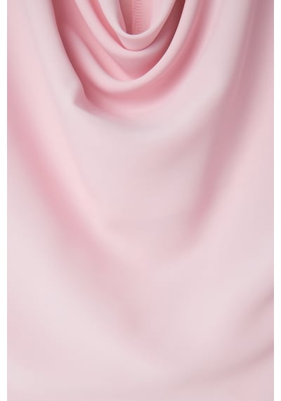 Sateen Kollar Taş Detaylı Salaş Bluz - Pembe-137392