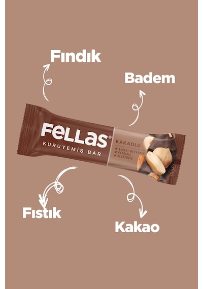 Kakaolu Kuruyemiş Bar (30 g) x 12 Adet