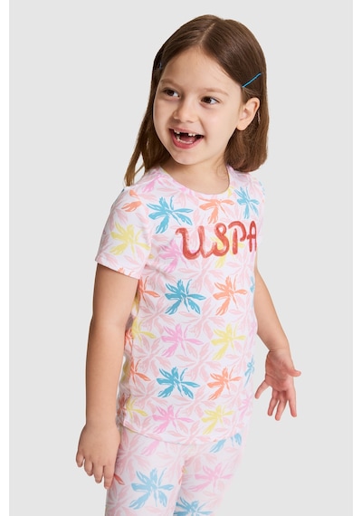 U.S. Polo Assn. Kız Çocuk Beyaz Tişört 50323913-vr013