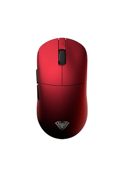 Aula V9 Ultra 42000 Dpı Paw3950 Sensör 8000hz Tri-mode Kablosuz Oyuncu Mouse Rgb Omron Switch Lightweight E-spor Gaming Mouse Kırmızı