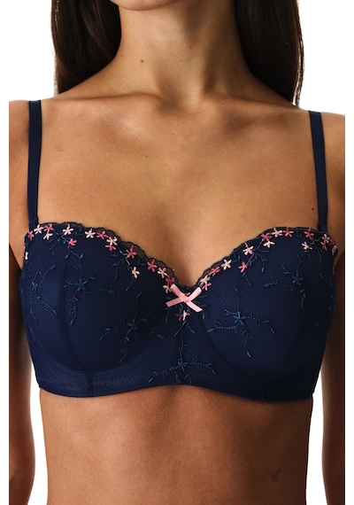 Penti Lacivert Lotus Straplez Broidery Balenli Sütyen