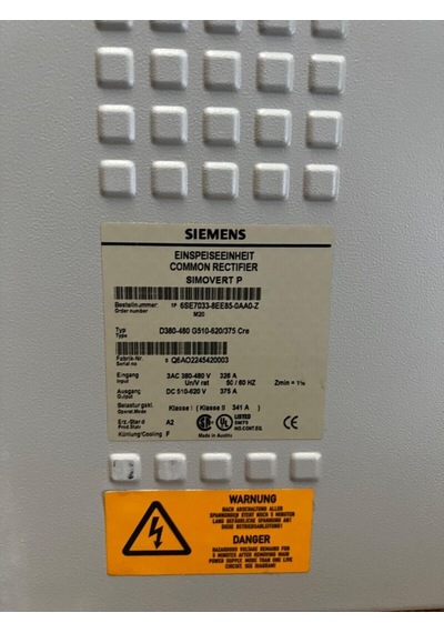 6se7033-8ee85-0aa0 Sımovert Masterdrıves Infeed Module Sıemens