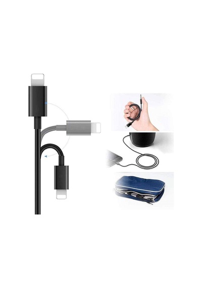 Microcase AL2959 Lightning to 3.5 mm Aux Çevirici Kablo Siyah