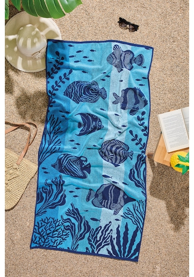 Nice Ocean Fish Plaj Havlusu 70x150 Cm Çok Renkli