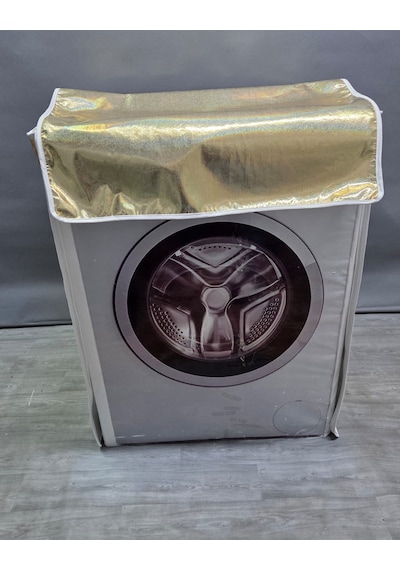 Gold Kumaş Dokulu Pvc Çamaşır & Kurutma Makinesi Örtüsü Su Geçirmez, Dayanıklı Ve Modern Tasarım Altın