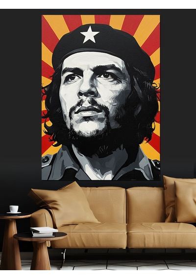 Ahşap Tablo Che Guevara Popart Portre
