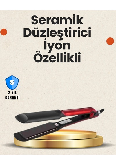 Elektriklenmeyi Azaltan İyonlu Saç Düzleştirici - Titanyum Plaka Ve Şık Tasarım