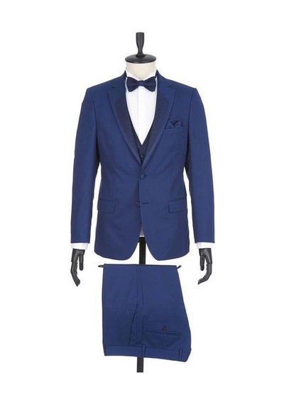 İmza Lacivert Gabardin Mono Yaka Astarlı Yelekli 6 Drop Slim Fit Dar Kesim Smokin Damatlık 1001190166-Lacivert İmza Lacivert Gabardin Mono Yaka Astarlı Yelekli 6 Drop Slim Fit Dar Kesim Smokin Damatlık 1001190166-Lacivert