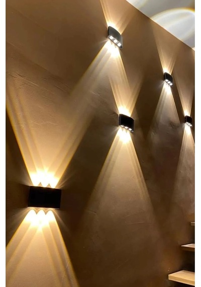 He-006 Dekoratif Çift Taraf Duvar Aydınlatma Led Aplik Duvar Lambası Modern Aplik Iç Dış Mekan
