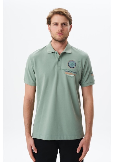 AR-MA Arma Erkek Regular Fit Baskılı % 100 Pamuk Pike Polo Yaka Tişört Y29374355102 Yeşil-y2 Yeşil
