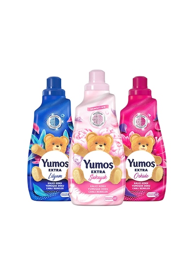 Yumoş Orkide + Lilyum + Şakayık Çamaşır Yumuşatıcısı 3 x 1440 ML