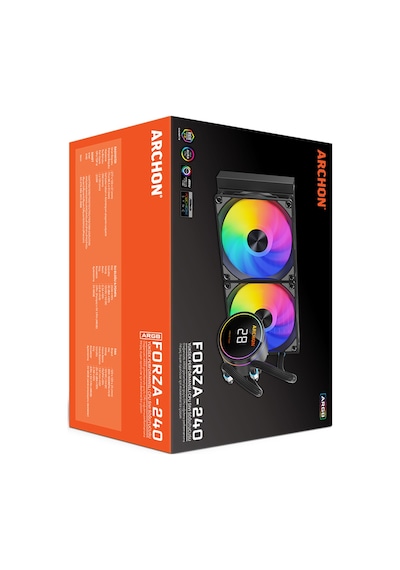 Archon Forza 240mm A-rgb Cpu Soğutucu Sıvı Soğutma Sistemi Siyah