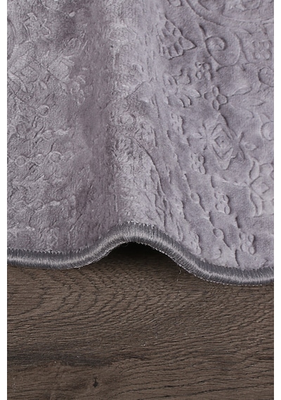 Nova Gri Oval 2'li Banyo Paspası Seti Kaymaz 60 x 100 + 50 x 60 CM Gri