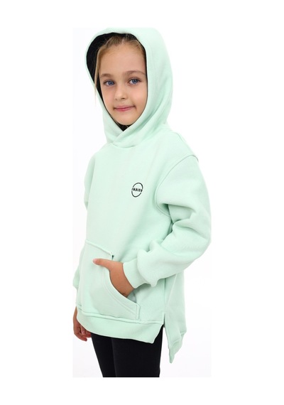 Toontoy Kız Çocuk Nakışlı Sweatshirt Açık Mint Yeşili Mint
