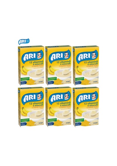 Arı Mama Pirinç Unu 200Gr Sütlü-Muzlu 12 Vitminli 6 Minarelli (6