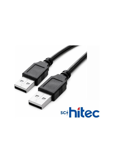 Schitec Usb-a To Usb-a Veri Ve Şarj Kablosu Erkek/erkek Siyah