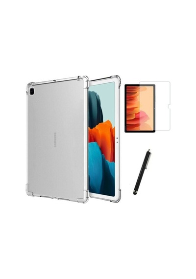 Samsung Galaxy Tab S6 Lite Sm P610 P615 P617 Antishock Şeffaf Tablet Kılıfı + Ekran Koruyucu + Kalem Arka Kapak