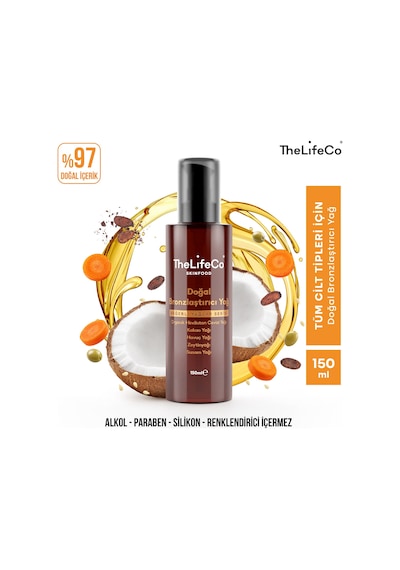 Thelifeco Skinfood Değerli Yağlar Serisi Doğal Bronzlaştırıcı Yağ 150 ML