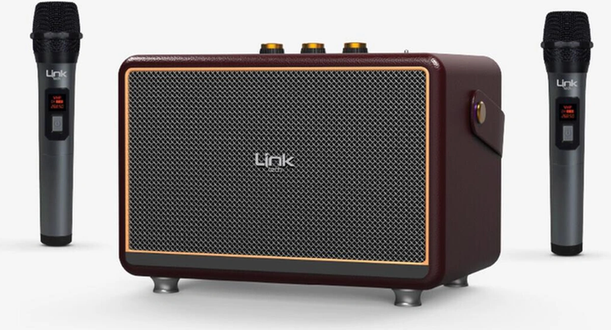 M407 Premium Çift Mikrofonlu 50w Retro Bluetooth Radyo Hoparlör-113205