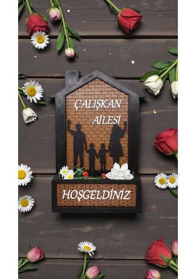 Kişiye Özel Aile İsimliği Kapı Üstü Hoşgeldiniz Yazılı Dekoratif Kapı Süsü Giriş Hoşgeldiniz Süsü