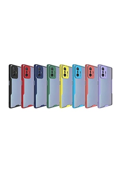 Xiaomi Mi 11t Pro Kılıf Mat Kamera Korumalı Silikon Platin