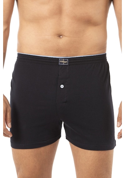 Özkan Underwear Özkan 0041 5'li Paket Erkek %100 Pamuklu Şardonlu Klasik Rahat Kesim Havlu Bel Süprem Penye Boxer Lacivert