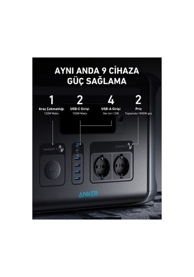 1536wh Taşınabilir Güç Kaynağı, 1800w Güç Kapasitesi
