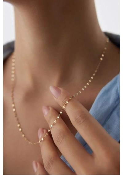 925 Ayar İtalyan Ezme Zincir.rose.gold.rodaj Gümüş