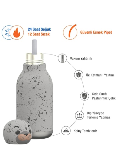 Asobu Bestie Bottle Termos - Seal Çok Renkli