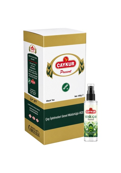 Hediyelik Siyah Çay Ve Sprey Yeşil Çay Kolonyası Seti