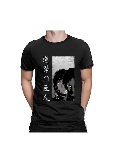 Noıssey Kırmızı Etiket Gala Titan Anime T-shirt Erkekler Model771 17122 Siyah
